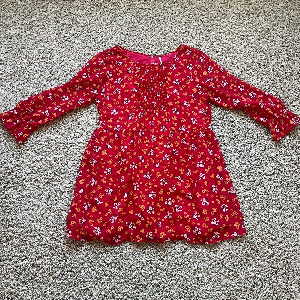 Red floral Free People mini dress